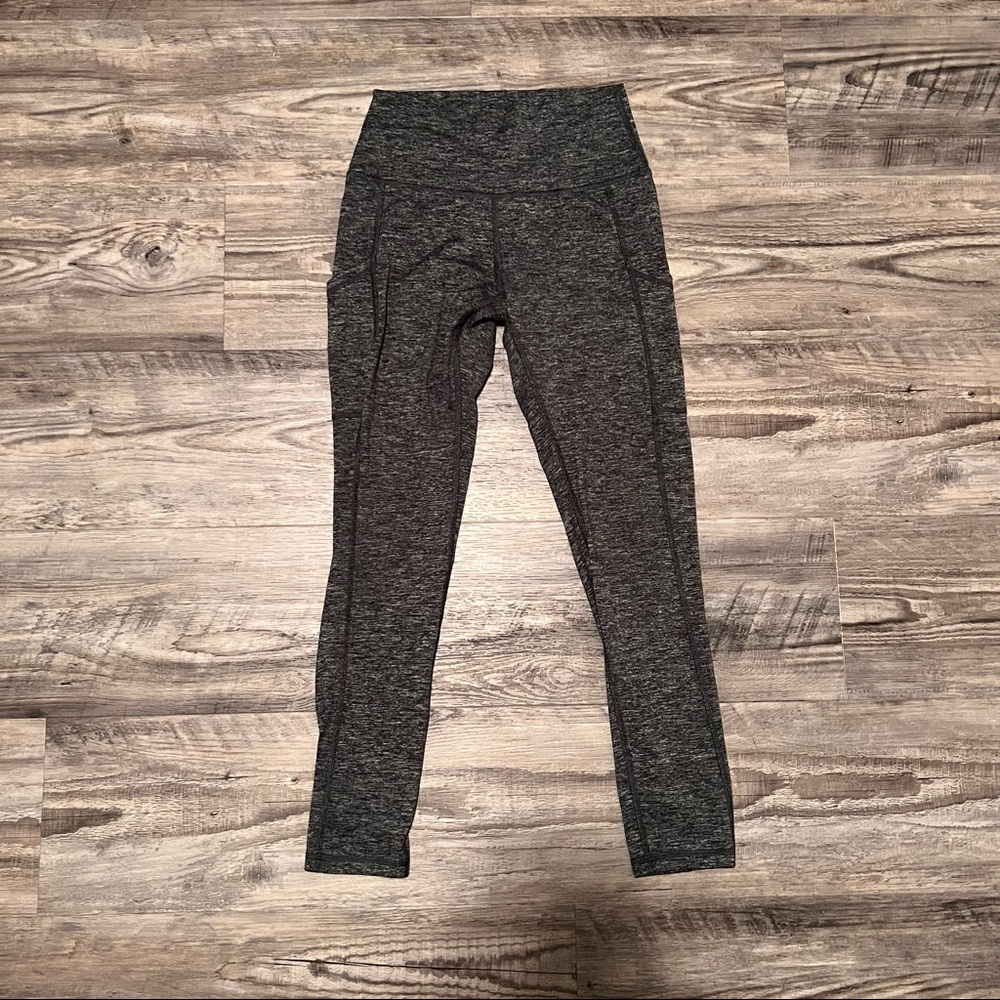 Aerie Chill Play Move Heather Gray Leggings With Pockets Size Medium